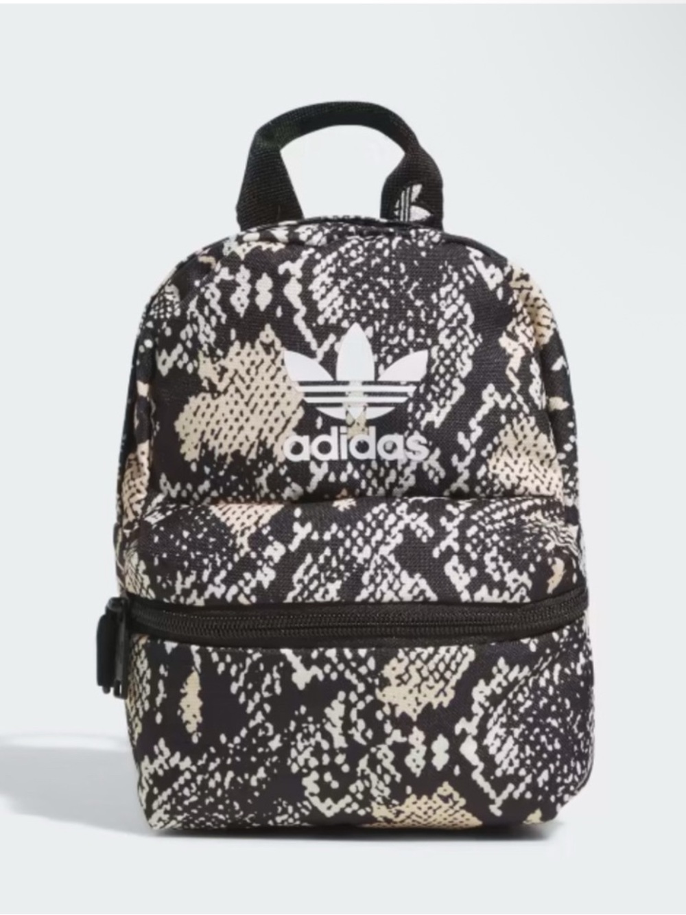 adidas Mini Backpack - Black & Cream Snake Print